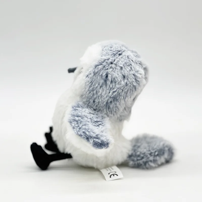 Plush owl cat toy from the side