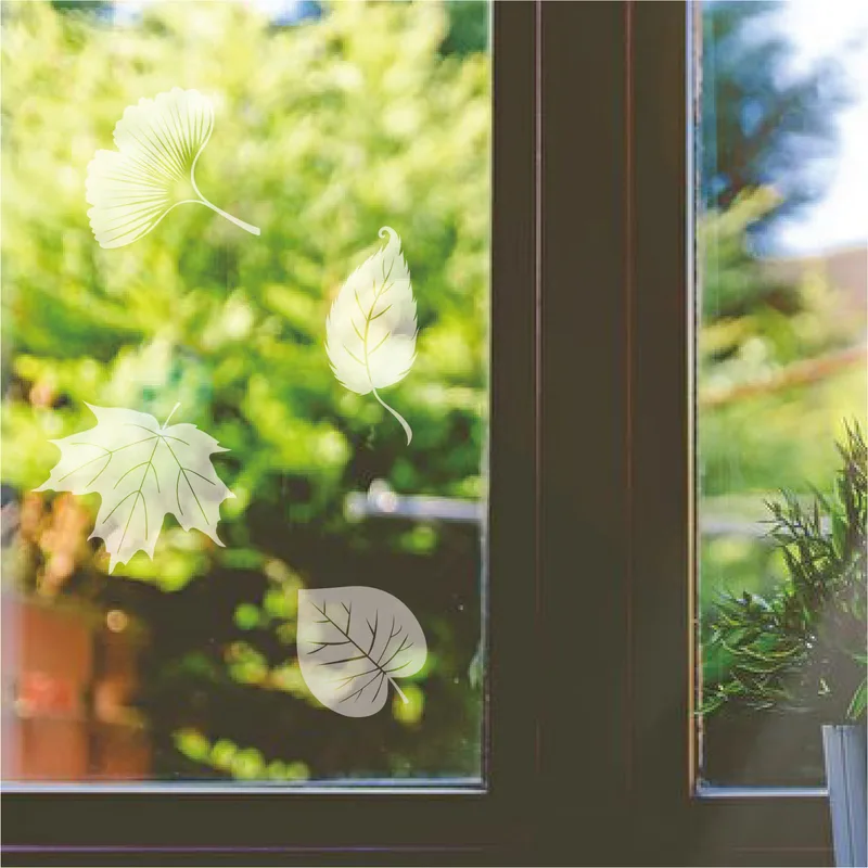 Leaf decal shapes and sizes