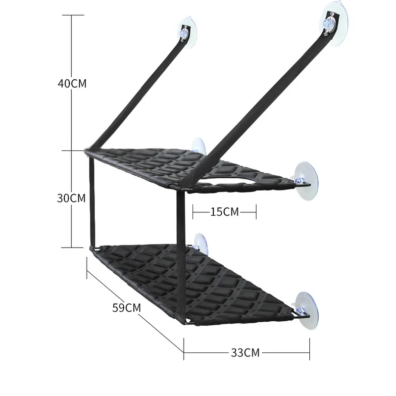 Two-Tier Cat Window Perch dimensions